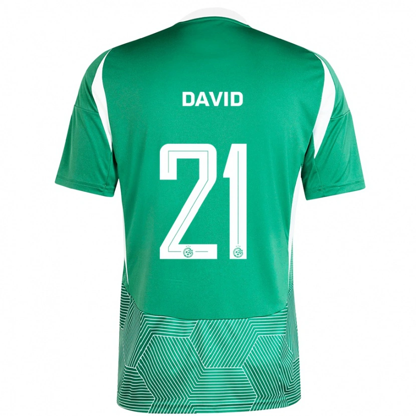 Danxen Dětské Dean David #21 Zelená Bílá Domů Hráčské Dresy 2024/25 Dres