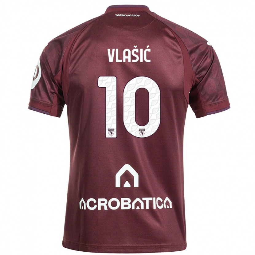 Danxen Dětské Nikola Vlašić #10 Kaštanově Bílá Domů Hráčské Dresy 2024/25 Dres