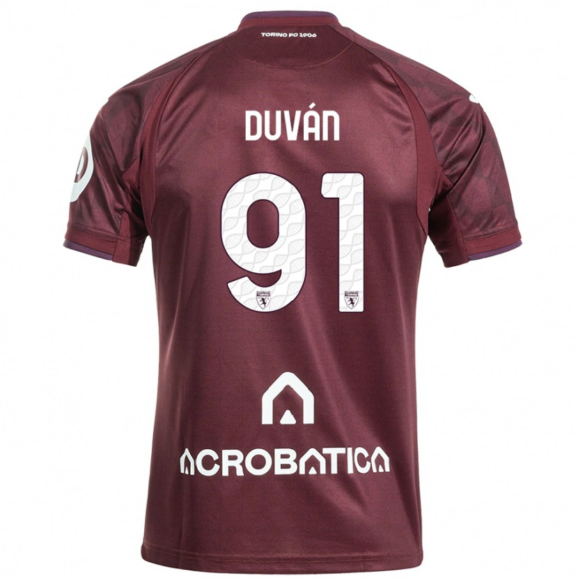 Danxen Dětské Duván Zapata #91 Kaštanově Bílá Domů Hráčské Dresy 2024/25 Dres