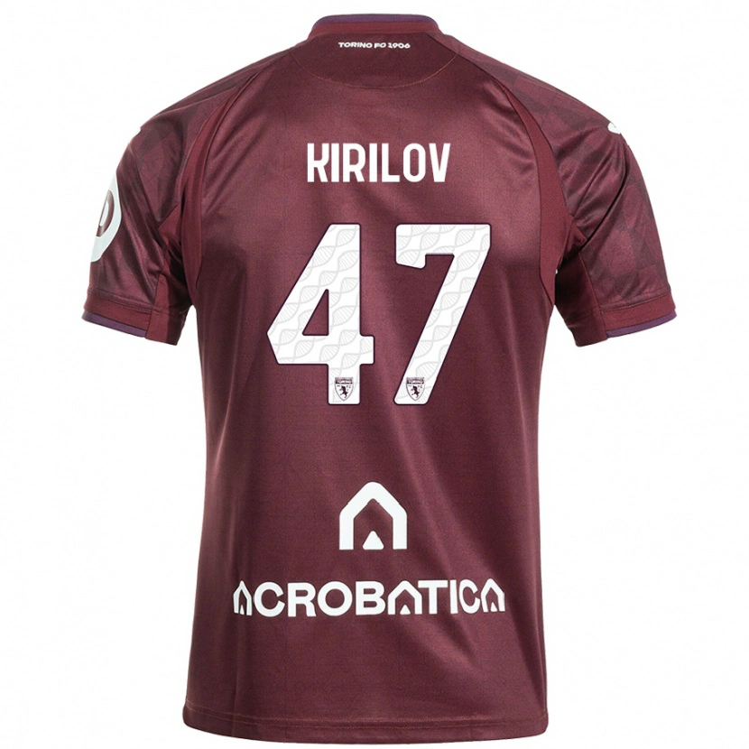 Danxen Dětské Martin Kirilov #47 Kaštanově Bílá Domů Hráčské Dresy 2024/25 Dres