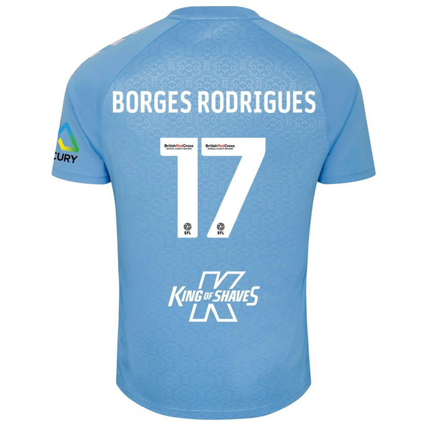 Danxen Dětské Raphael Borges Rodrigues #17 Modrá Bílá Domů Hráčské Dresy 2024/25 Dres