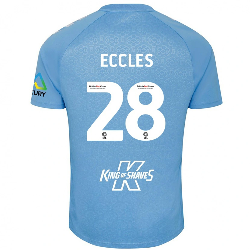 Danxen Dětské Josh Eccles #28 Modrá Bílá Domů Hráčské Dresy 2024/25 Dres