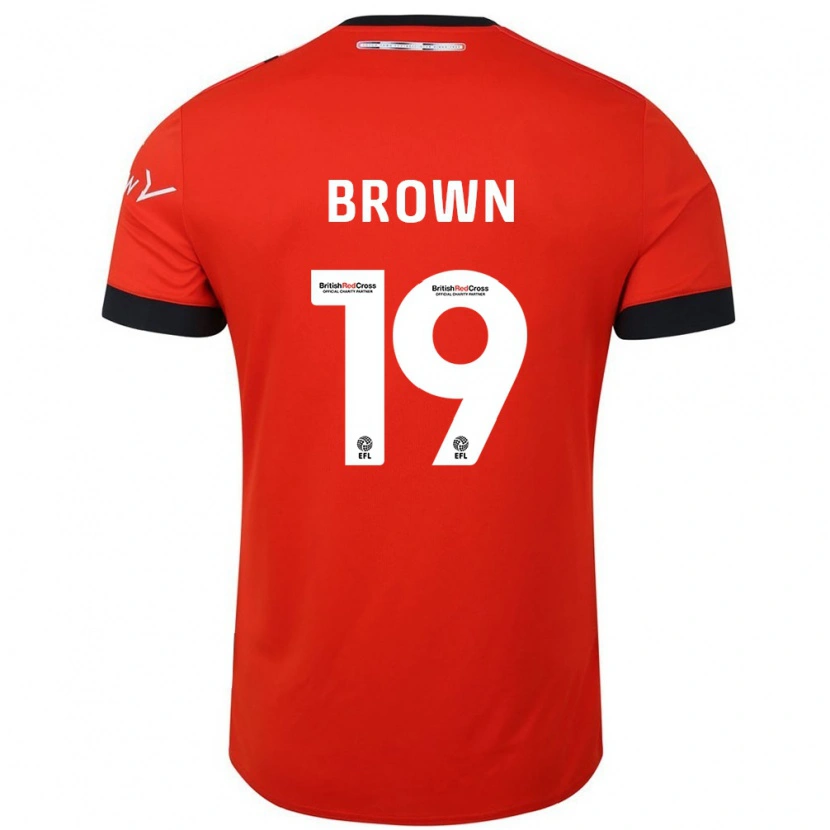 Danxen Dětské Jacob Brown #19 Oranžově Černá Domů Hráčské Dresy 2024/25 Dres