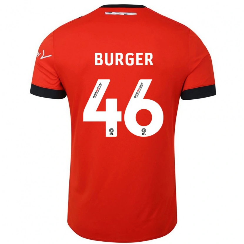 Danxen Dětské Jake Burger #46 Oranžově Černá Domů Hráčské Dresy 2024/25 Dres