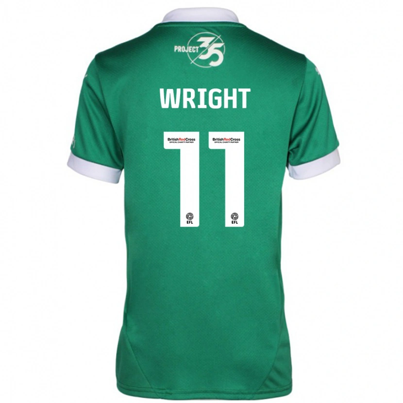 Danxen Dětské Callum Wright #11 Zelená Bílá Domů Hráčské Dresy 2024/25 Dres