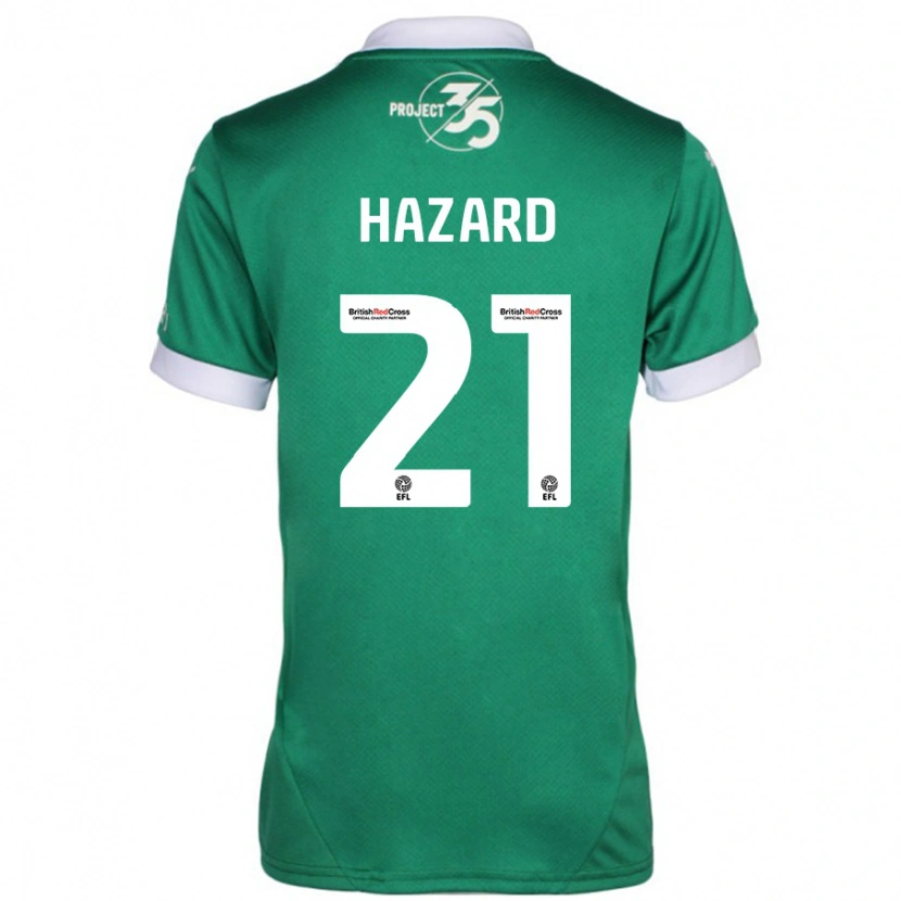 Danxen Dětské Conor Hazard #21 Zelená Bílá Domů Hráčské Dresy 2024/25 Dres