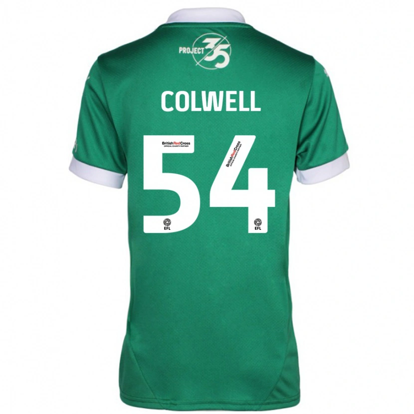 Danxen Dětské Lewis Colwell #54 Zelená Bílá Domů Hráčské Dresy 2024/25 Dres