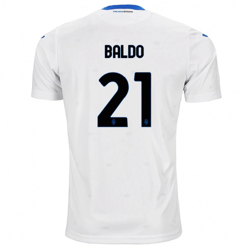 Danxen Dětské Nicolò Baldo #21 Bílý Daleko Hráčské Dresy 2024/25 Dres