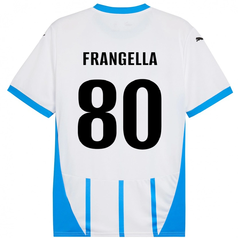 Danxen Dětské Christian Frangella #80 Bílá Modrá Daleko Hráčské Dresy 2024/25 Dres