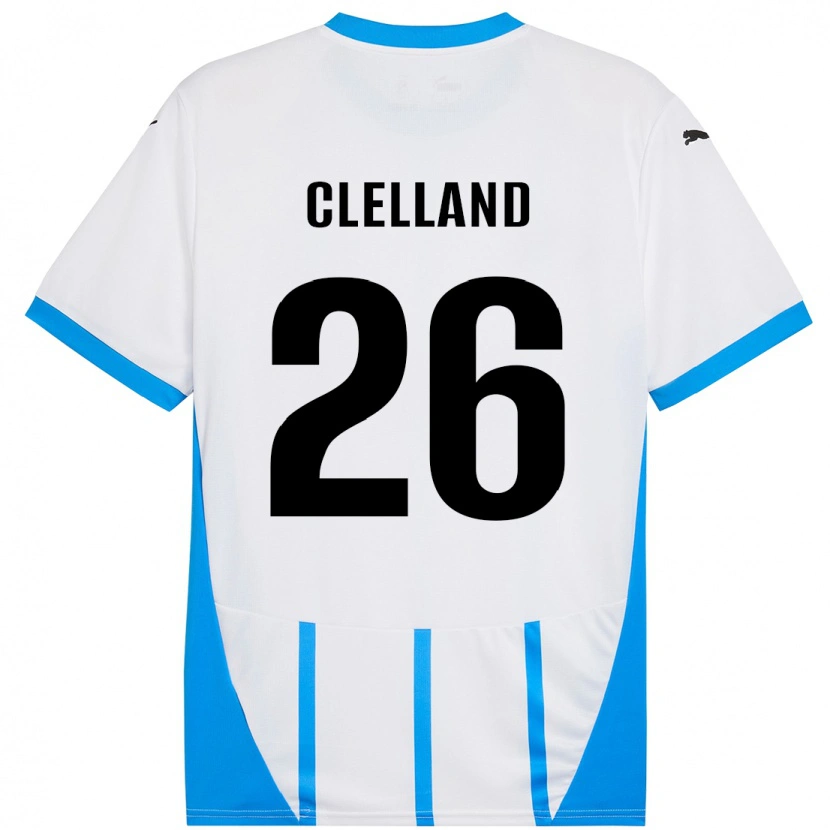 Danxen Dětské Lana Clelland #26 Bílá Modrá Daleko Hráčské Dresy 2024/25 Dres