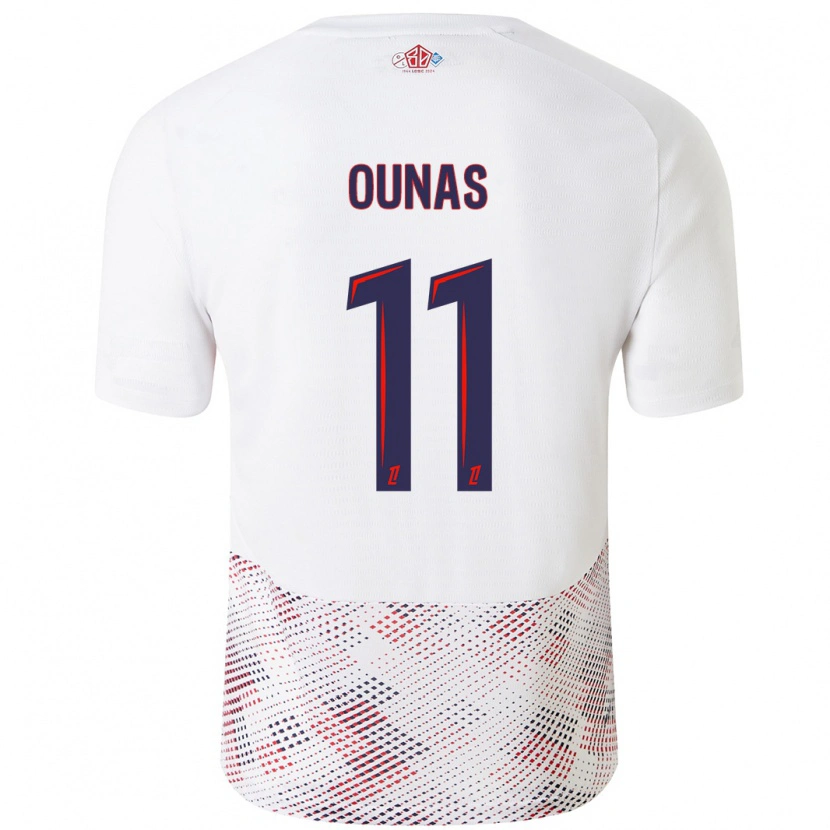 Danxen Dětské Adam Ounas #11 Bílá Královská Modrá Daleko Hráčské Dresy 2024/25 Dres