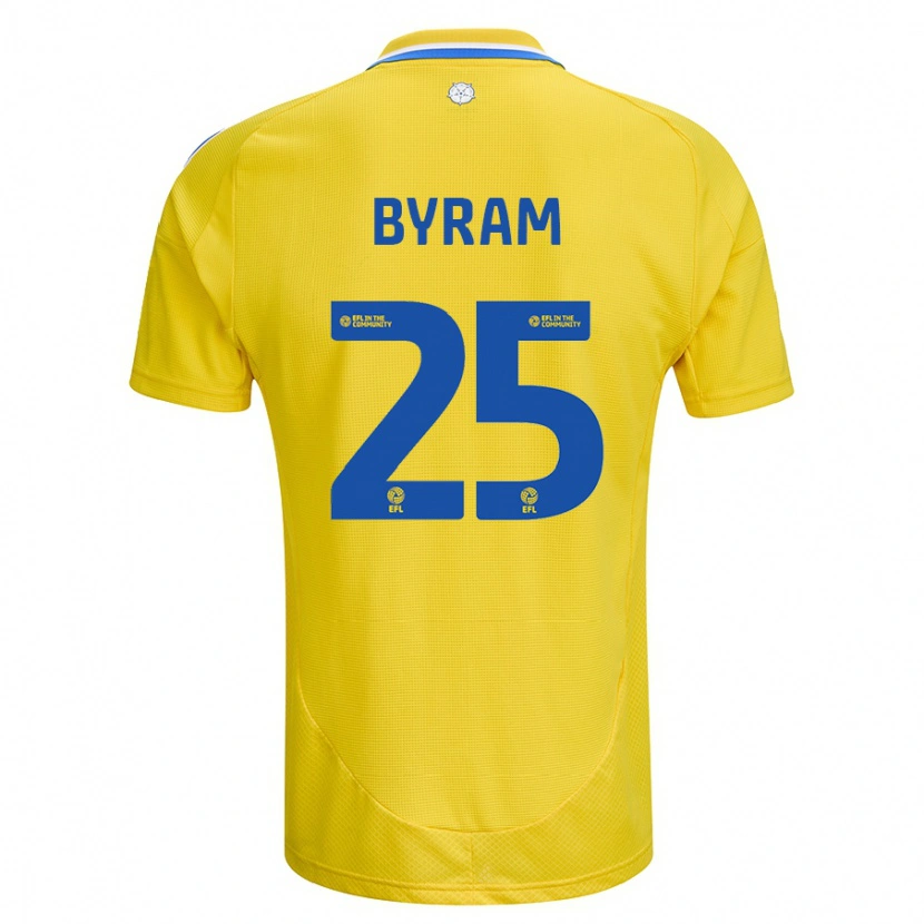 Danxen Dětské Sam Byram #25 Žlutá Modrá Daleko Hráčské Dresy 2024/25 Dres