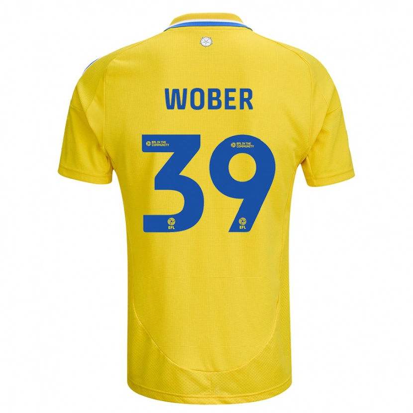 Danxen Dětské Maximilian Wöber #39 Žlutá Modrá Daleko Hráčské Dresy 2024/25 Dres