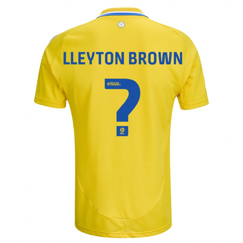 Danxen Dětské Lleyton Brown #0 Žlutá Modrá Daleko Hráčské Dresy 2024/25 Dres