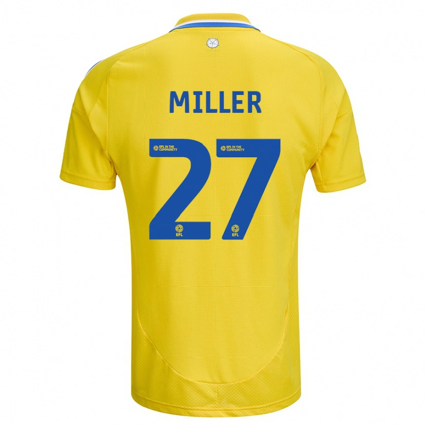 Danxen Dětské Amari Miller #27 Žlutá Modrá Daleko Hráčské Dresy 2024/25 Dres