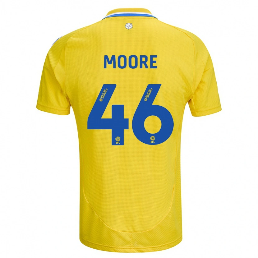 Danxen Dětské Kris Moore #46 Žlutá Modrá Daleko Hráčské Dresy 2024/25 Dres