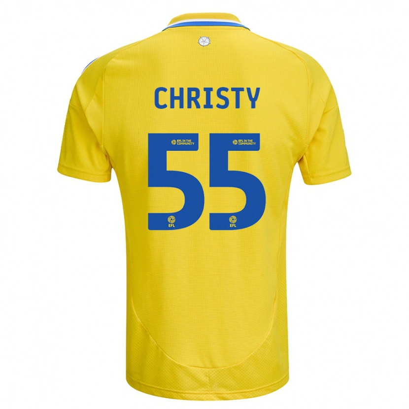 Danxen Dětské Harry Christy #55 Žlutá Modrá Daleko Hráčské Dresy 2024/25 Dres