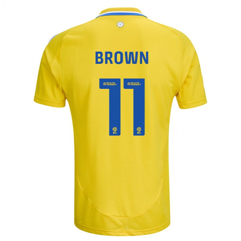 Danxen Dětské Abbie Brown #11 Žlutá Modrá Daleko Hráčské Dresy 2024/25 Dres