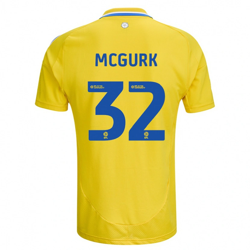 Danxen Dětské Sean Mcgurk #32 Žlutá Modrá Daleko Hráčské Dresy 2024/25 Dres