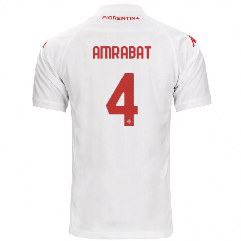 Danxen Dětské Sofyan Amrabat #4 Bílý Daleko Hráčské Dresy 2024/25 Dres