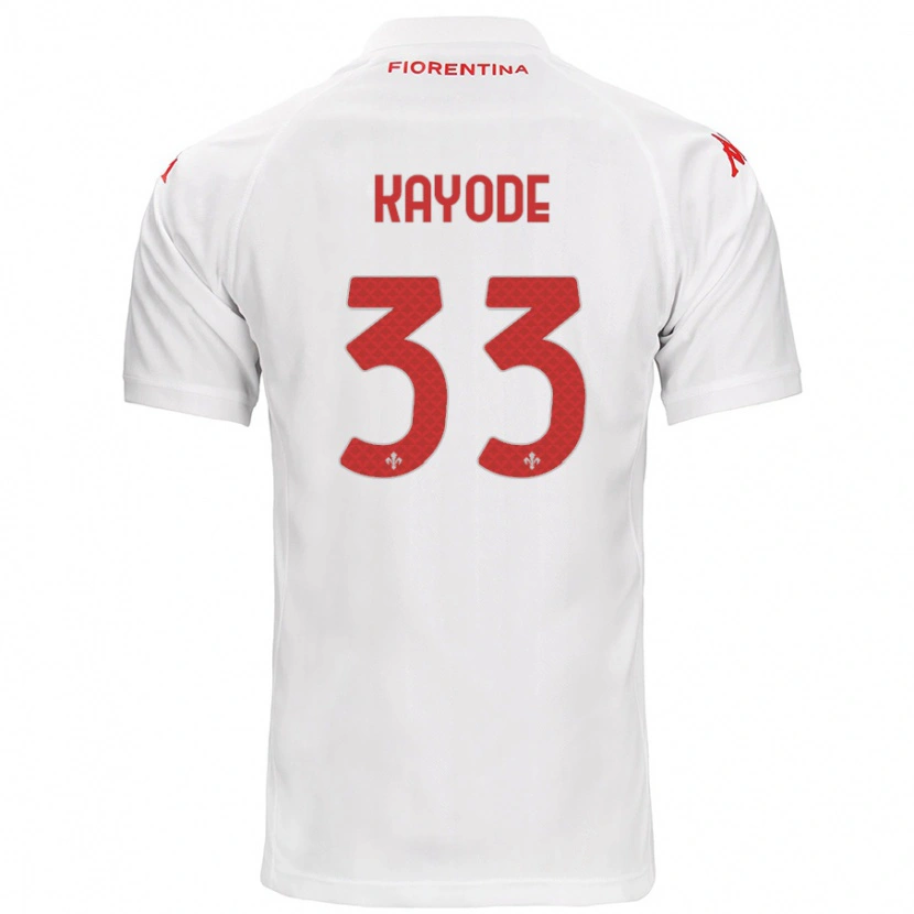 Danxen Dětské Michael Kayode #33 Bílý Daleko Hráčské Dresy 2024/25 Dres