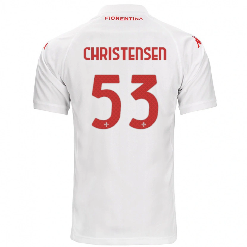 Danxen Dětské Oliver Christensen #53 Bílý Daleko Hráčské Dresy 2024/25 Dres