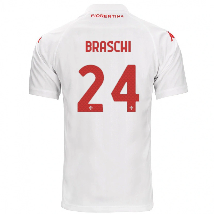 Danxen Dětské Riccardo Braschi #24 Bílý Daleko Hráčské Dresy 2024/25 Dres