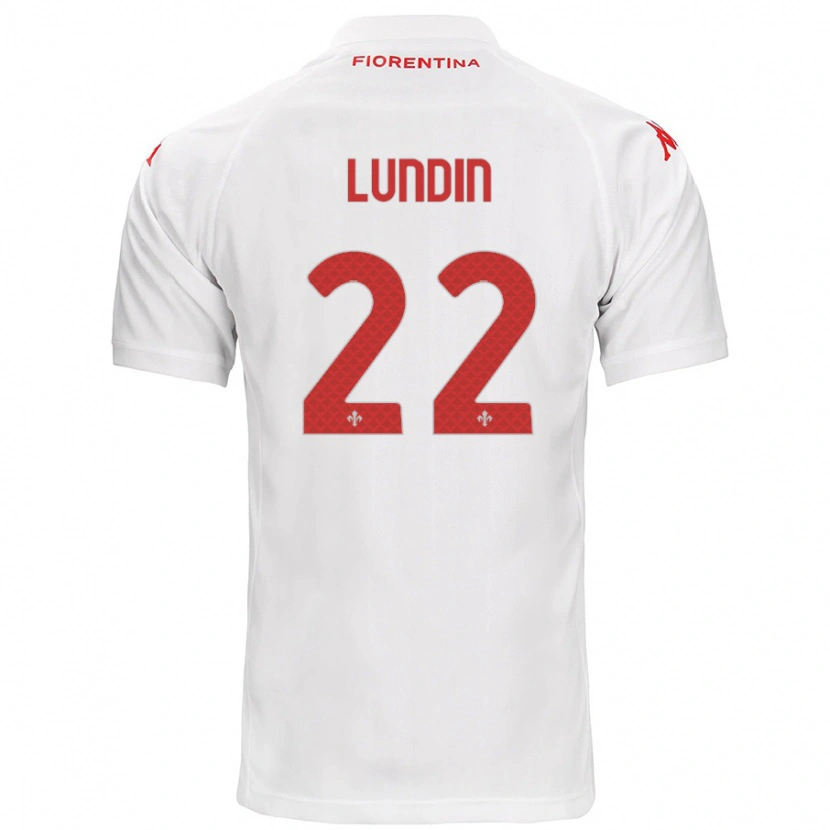 Danxen Dětské Karin Lundin #22 Bílý Daleko Hráčské Dresy 2024/25 Dres