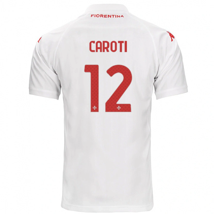 Danxen Dětské Filippo Caroti #12 Bílý Daleko Hráčské Dresy 2024/25 Dres