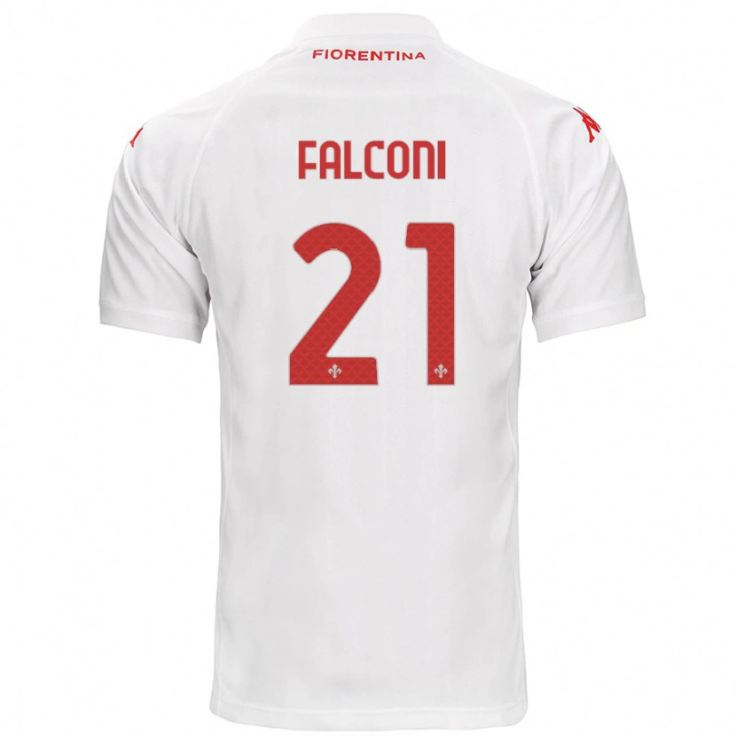 Danxen Dětské Niccolò Falconi #21 Bílý Daleko Hráčské Dresy 2024/25 Dres