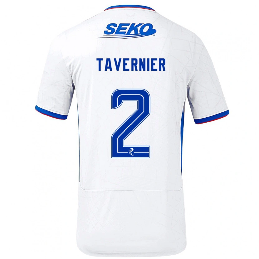 Danxen Dětské James Tavernier #2 Bílá Modrá Daleko Hráčské Dresy 2024/25 Dres