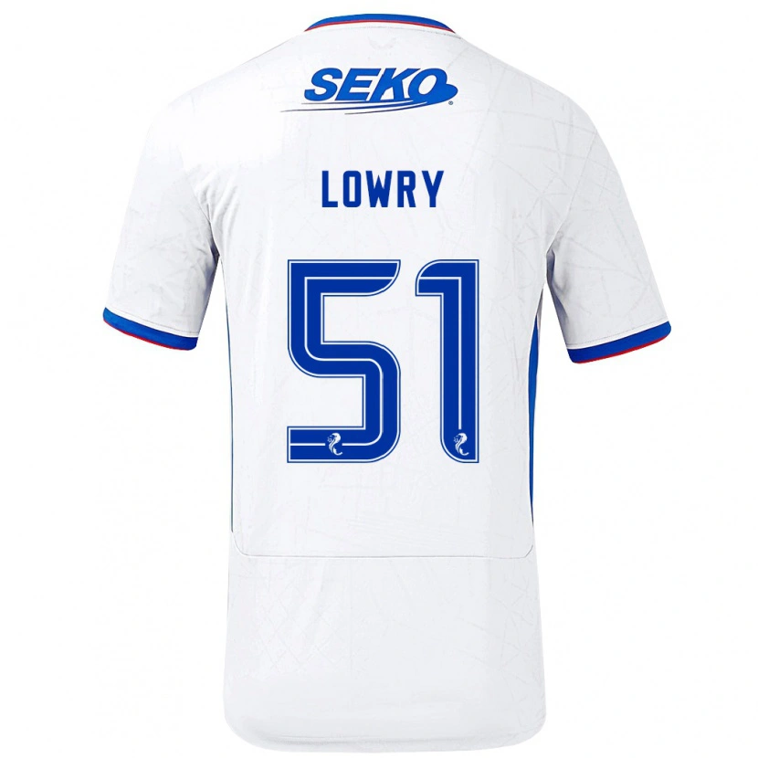 Danxen Dětské Alex Lowry #51 Bílá Modrá Daleko Hráčské Dresy 2024/25 Dres