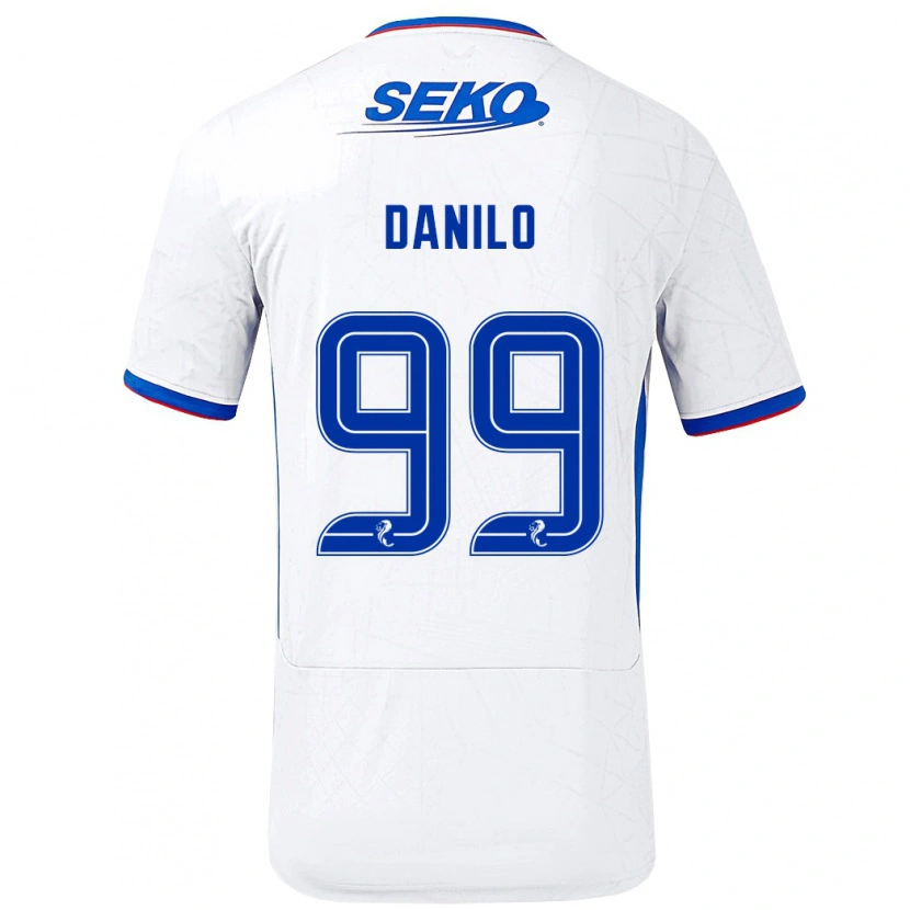 Danxen Dětské Danilo #99 Bílá Modrá Daleko Hráčské Dresy 2024/25 Dres