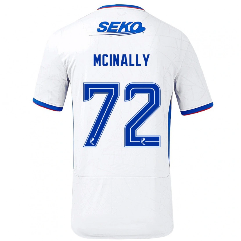 Danxen Dětské Darren Mcinally #72 Bílá Modrá Daleko Hráčské Dresy 2024/25 Dres