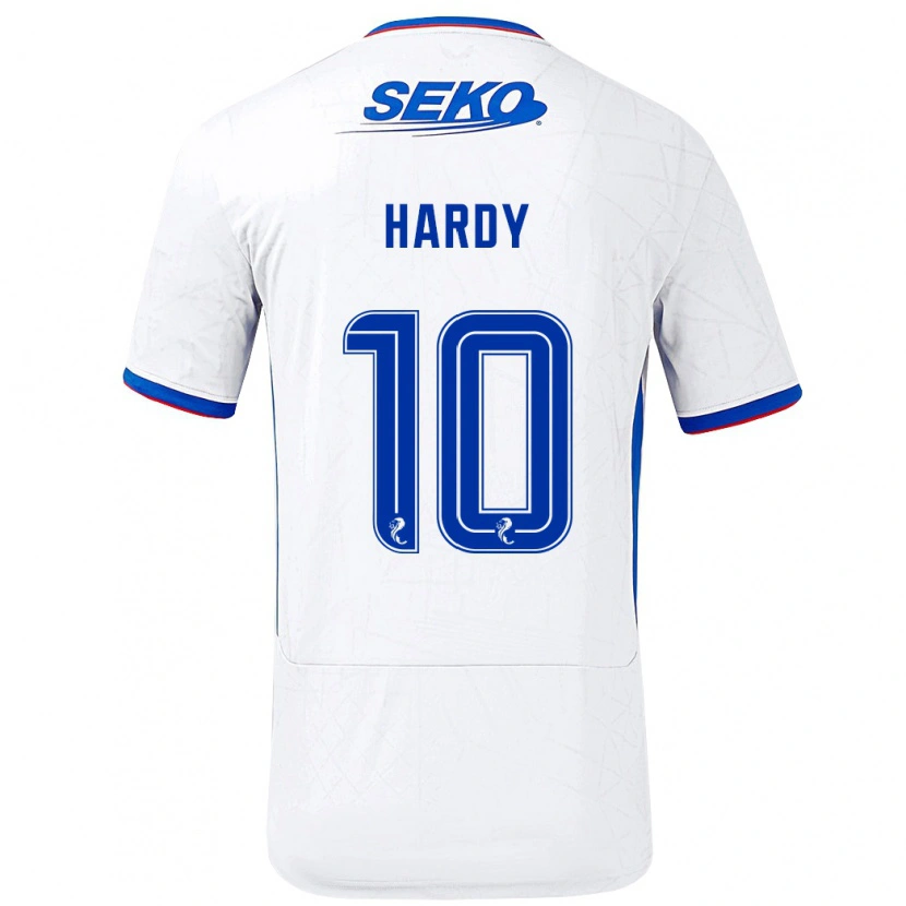 Danxen Dětské Rio Hardy #10 Bílá Modrá Daleko Hráčské Dresy 2024/25 Dres