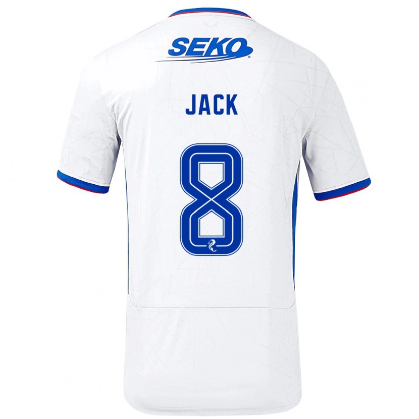 Danxen Dětské Ryan Jack #8 Bílá Modrá Daleko Hráčské Dresy 2024/25 Dres