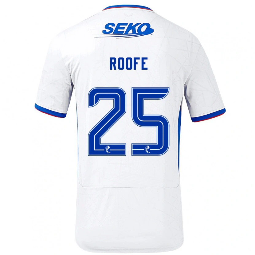 Danxen Dětské Kemar Roofe #25 Bílá Modrá Daleko Hráčské Dresy 2024/25 Dres