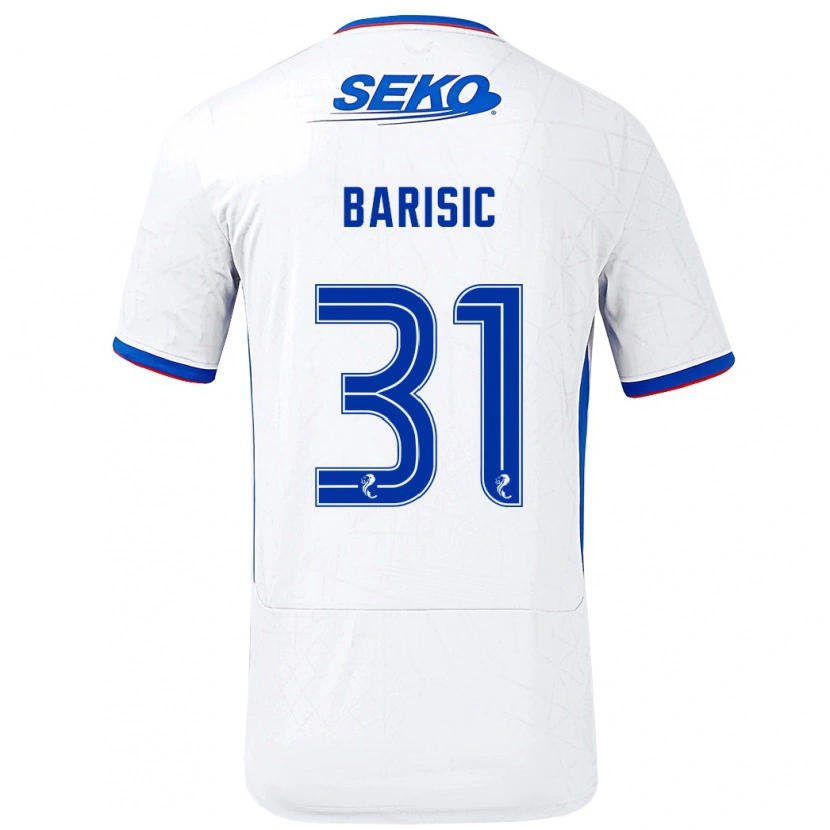 Danxen Dětské Borna Barisic #31 Bílá Modrá Daleko Hráčské Dresy 2024/25 Dres