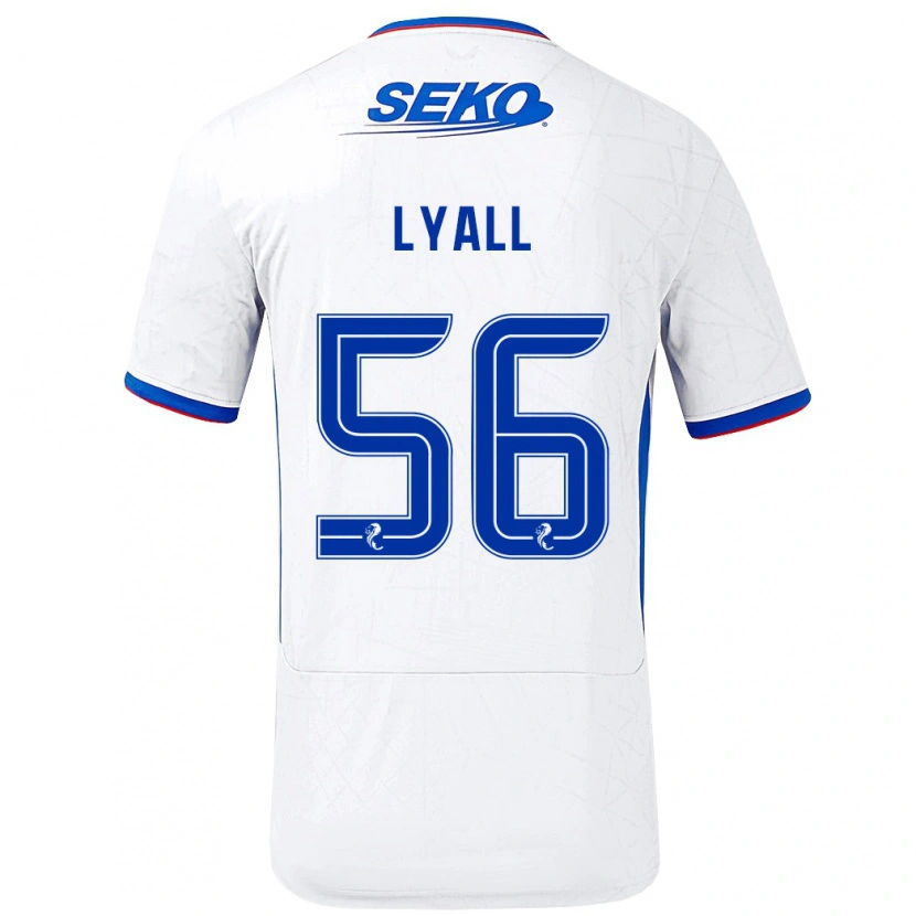 Danxen Dětské Arron Lyall #56 Bílá Modrá Daleko Hráčské Dresy 2024/25 Dres