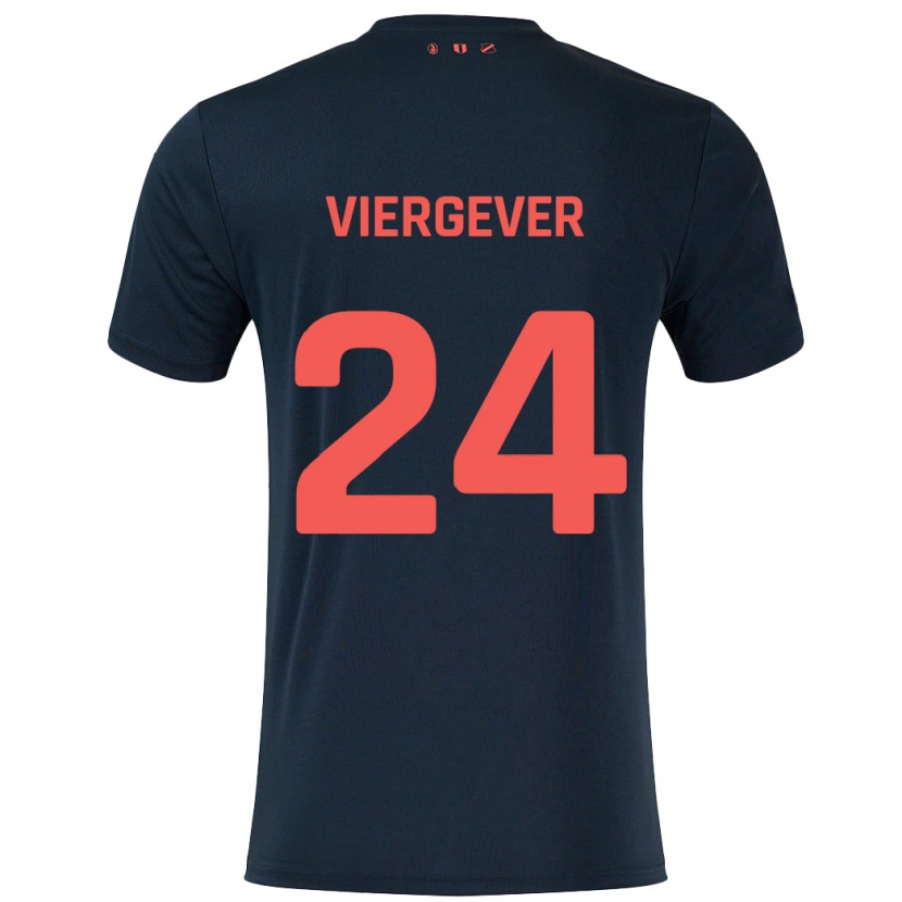 Danxen Dětské Nick Viergever #24 Černá Červená Daleko Hráčské Dresy 2024/25 Dres