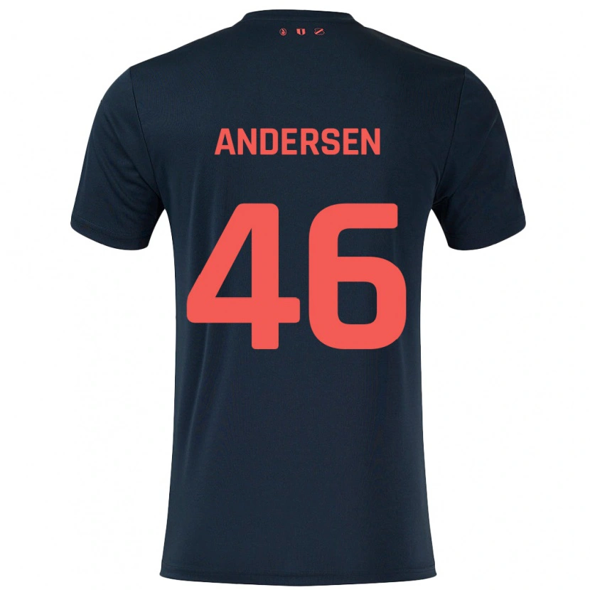 Danxen Dětské Silas Andersen #46 Černá Červená Daleko Hráčské Dresy 2024/25 Dres