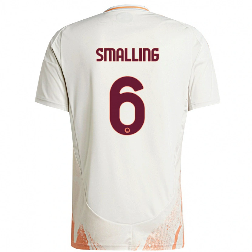 Danxen Dětské Chris Smalling #6 Krémová Bílá Oranžová Daleko Hráčské Dresy 2024/25 Dres