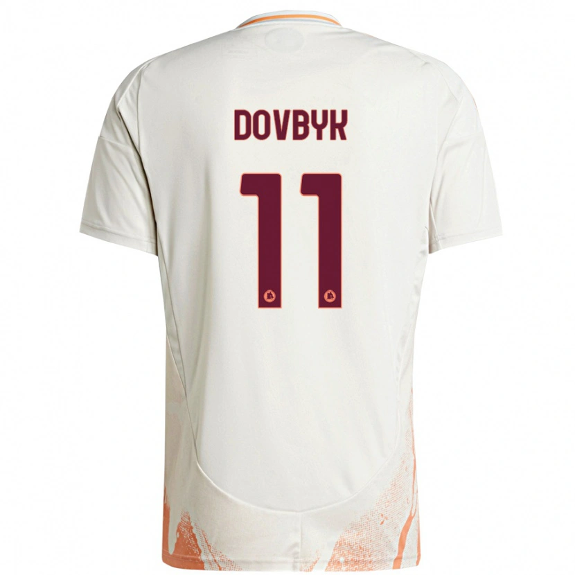 Danxen Dětské Artem Dovbyk #11 Krémová Bílá Oranžová Daleko Hráčské Dresy 2024/25 Dres