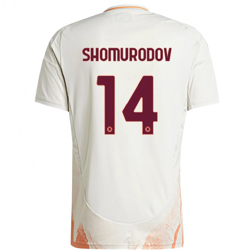 Danxen Dětské Eldor Shomurodov #14 Krémová Bílá Oranžová Daleko Hráčské Dresy 2024/25 Dres