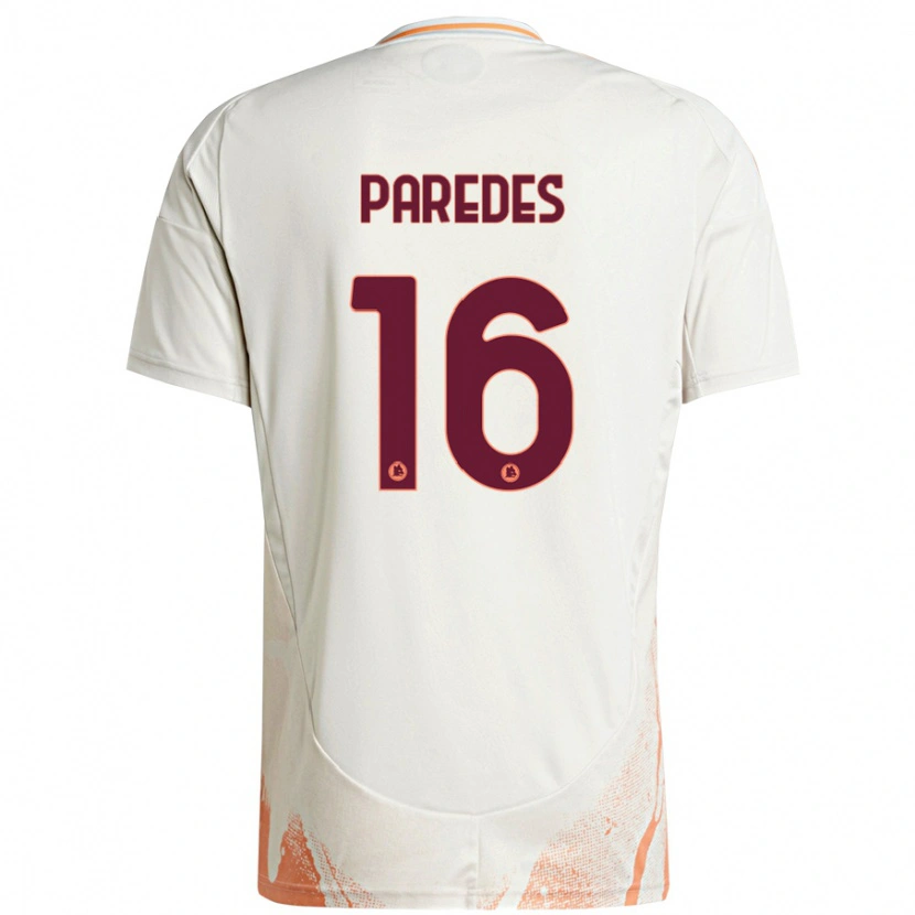 Danxen Dětské Leandro Paredes #16 Krémová Bílá Oranžová Daleko Hráčské Dresy 2024/25 Dres