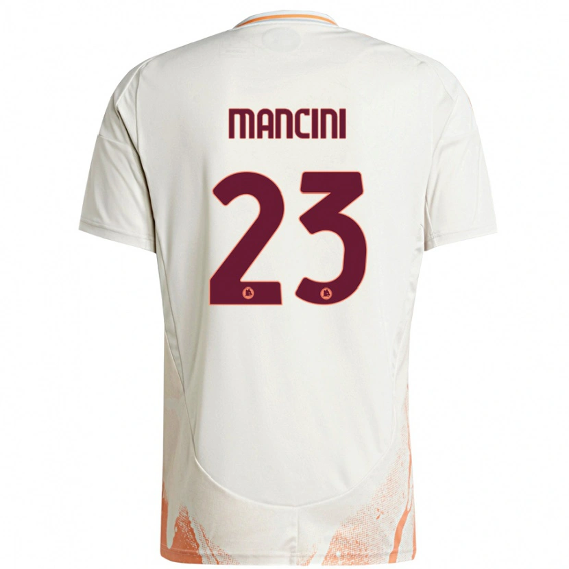 Danxen Dětské Gianluca Mancini #23 Krémová Bílá Oranžová Daleko Hráčské Dresy 2024/25 Dres