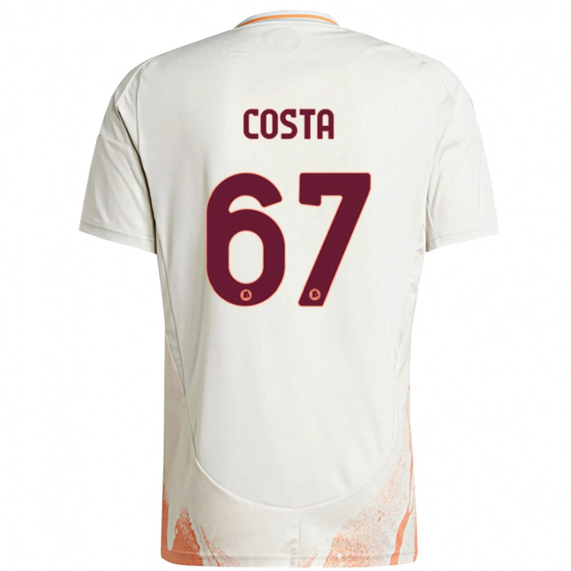 Danxen Dětské João Costa #67 Krémová Bílá Oranžová Daleko Hráčské Dresy 2024/25 Dres