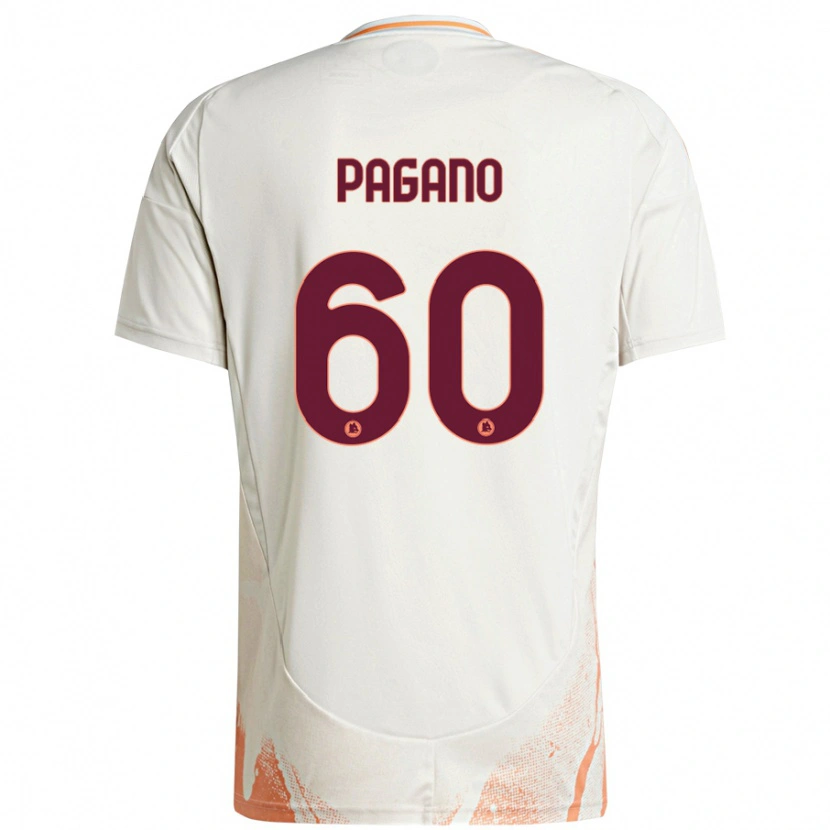 Danxen Dětské Riccardo Pagano #60 Krémová Bílá Oranžová Daleko Hráčské Dresy 2024/25 Dres