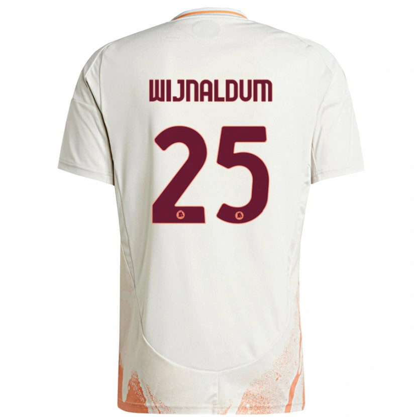 Danxen Dětské Georginio Wijnaldum #25 Krémová Bílá Oranžová Daleko Hráčské Dresy 2024/25 Dres