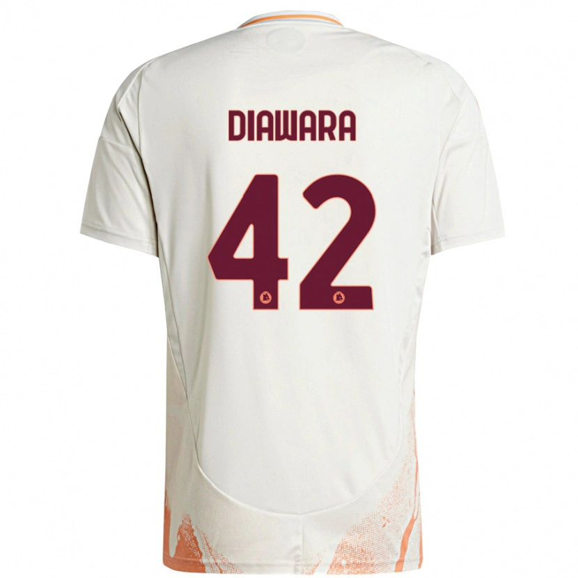 Danxen Dětské Amadou Diawara #42 Krémová Bílá Oranžová Daleko Hráčské Dresy 2024/25 Dres